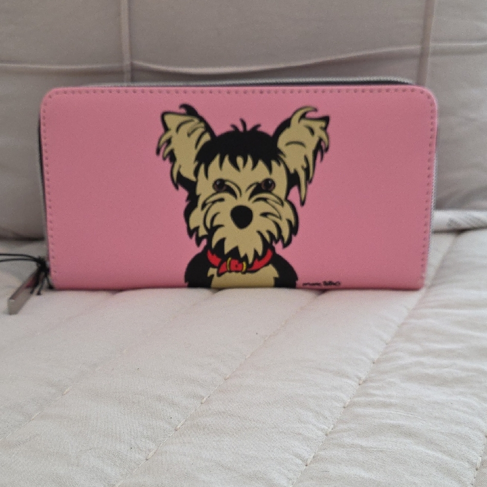 NWT - Marc Tetro Pink Yorkie Wallet